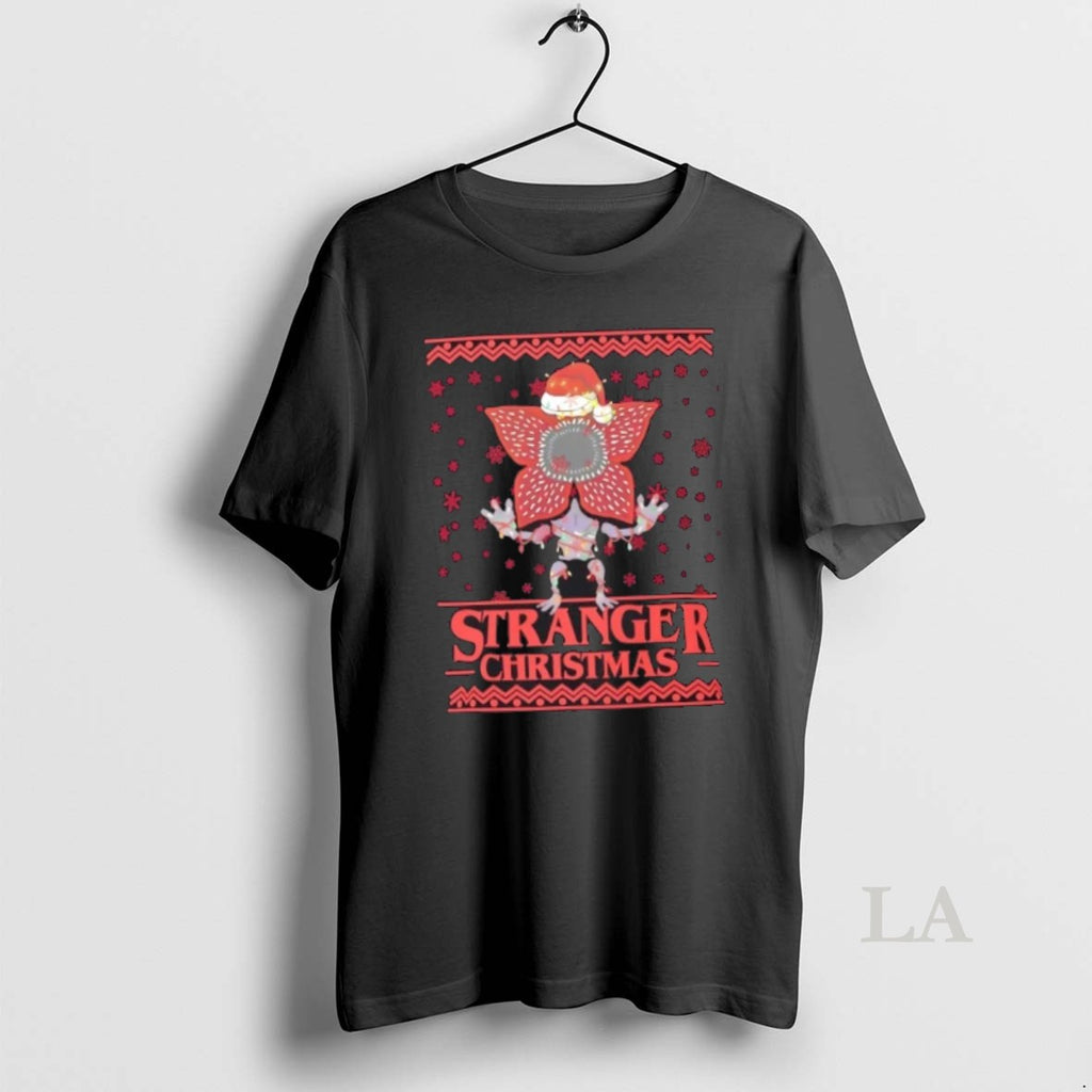 Original Stranger Christmas Demogorgon Holiday Parody T-Shirts, Hoodie, Sweatshirt | PopFlextees.com