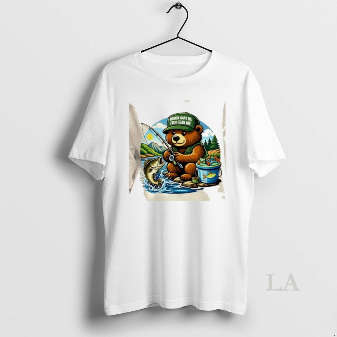 Original Teddy Bear Fishing Wearing A Cap Women Want Me Fish Fear Me T-Shirts, Hoodie, Sweatshirt | PopFlextees.com