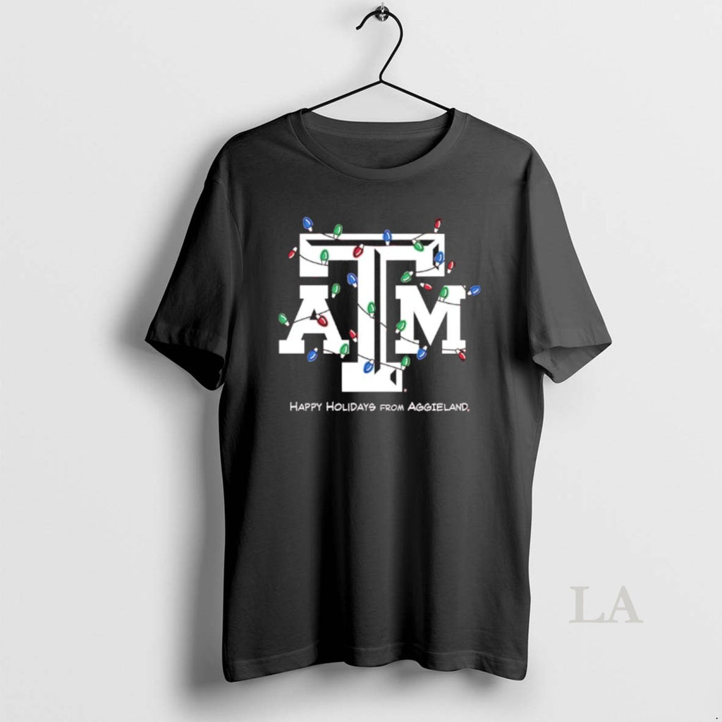 Original Texas Am Happy Holidays From Aggieland Christmas 2025 T-Shirts, Hoodie, Sweatshirt | PopFlextees.com