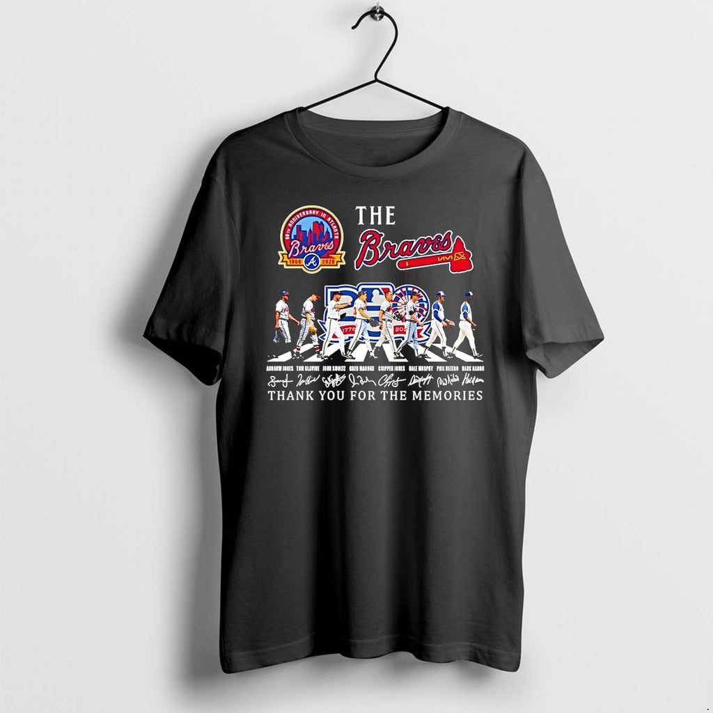 Original The Atlanta Braves Thank You For The Memories Abbey Road Signatures Tshirts