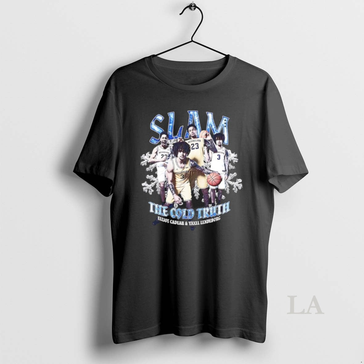 Original The Cold Truth Yaxel Lendeborg And Elliot Cadeau Michigan Wolverines Slam T-Shirts, Hoodie, Sweatshirt