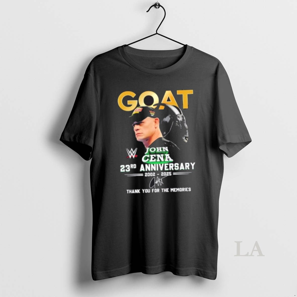 Original The Goat John Cena 23rd Anniversary 2002 2025 Thank You For The Memories Signature T-Shirts, Hoodie, Sweatshirt