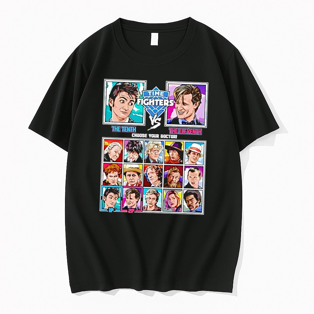 Original Time Fighters Choose Your Doctor Black Tshirts Jpg