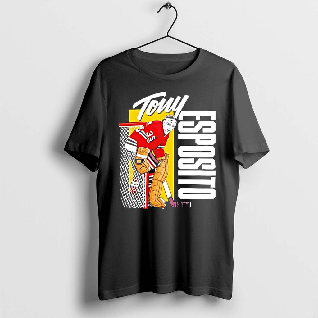 Original Tony Esposito Chicago Highlight Hockey Tshirts Jpg