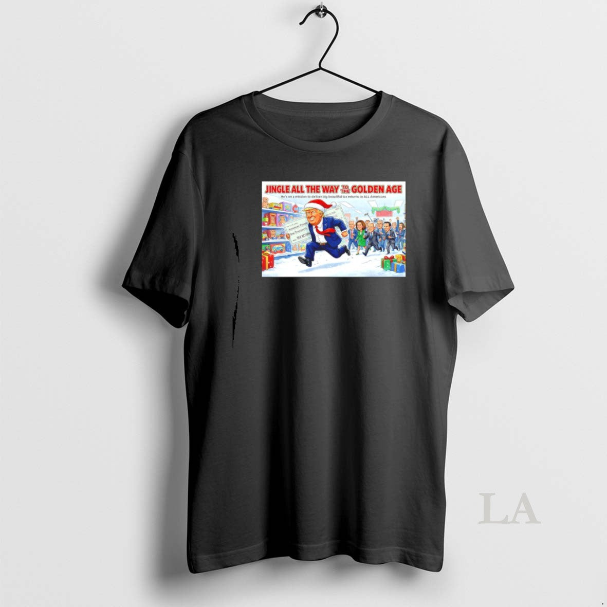 Original Trump Santa Jingle All The Way To The Golden Age T-Shirts, Hoodie, Sweatshirt | PopFlextees.com