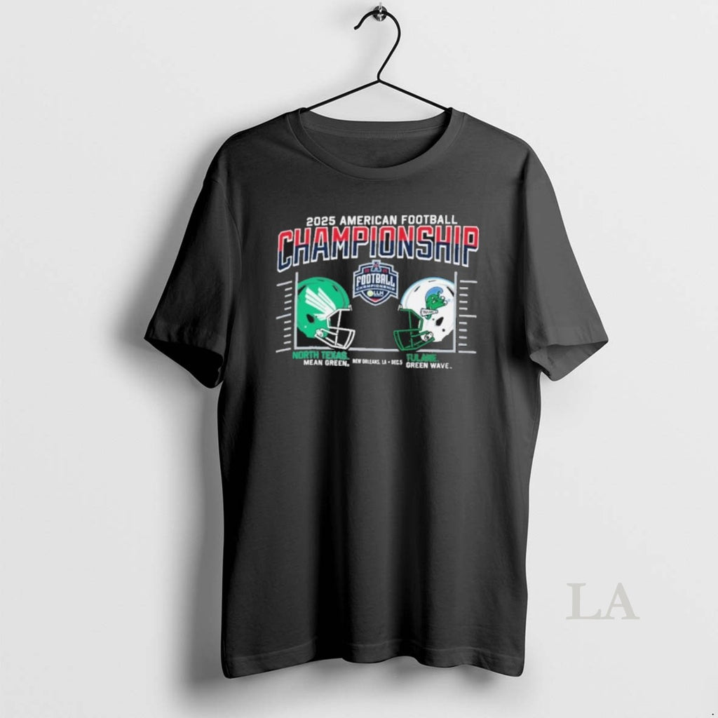 Original Tulane Vs North Texas 2025 Aac Football Championship Duel Helmet T-Shirts, Hoodie, Sweatshirt | PopFlextees.com