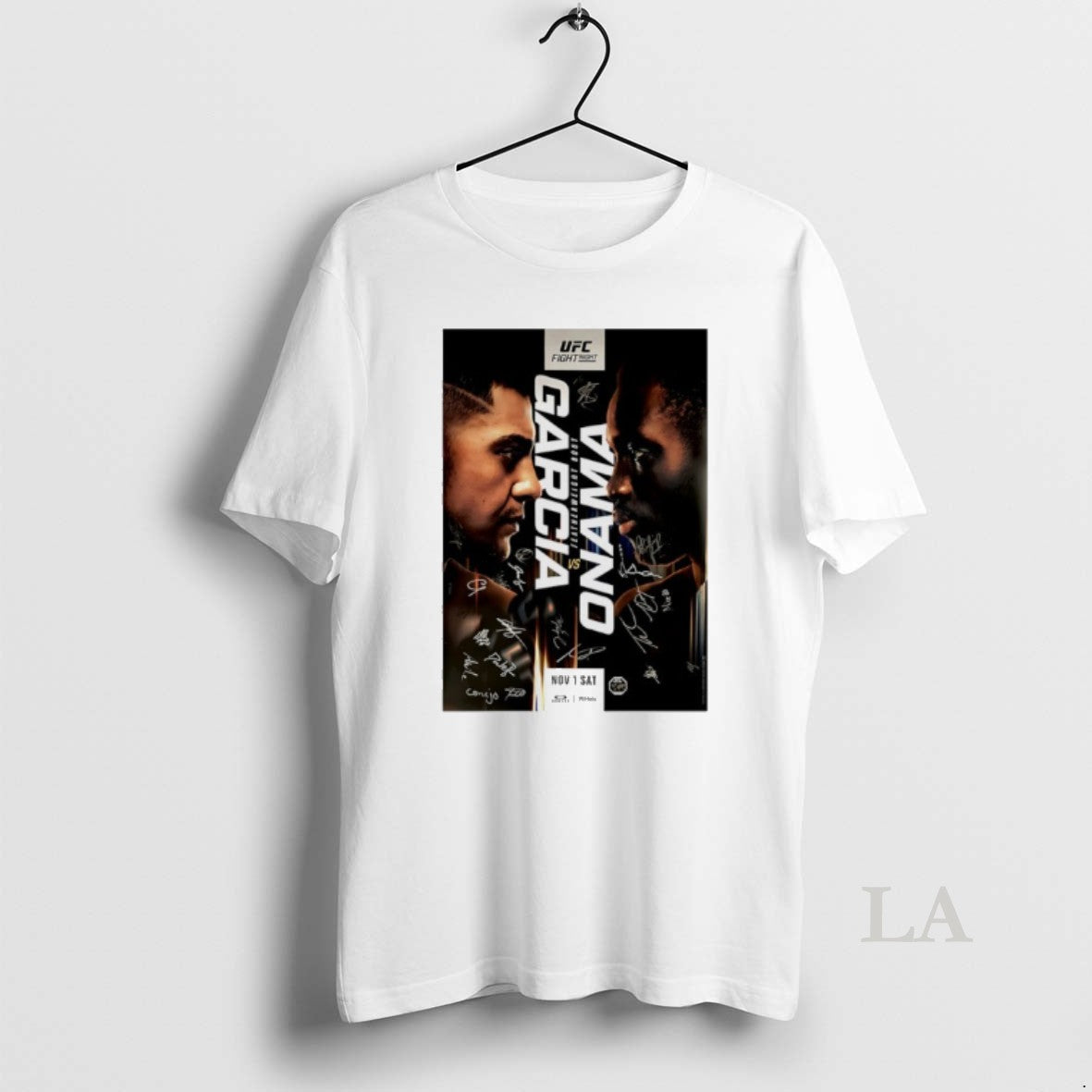 Original Ufc Fight Night Garcia Vs Onama Autographed Event T-Shirts, Hoodie, Sweatshirt | PopFlextees.com