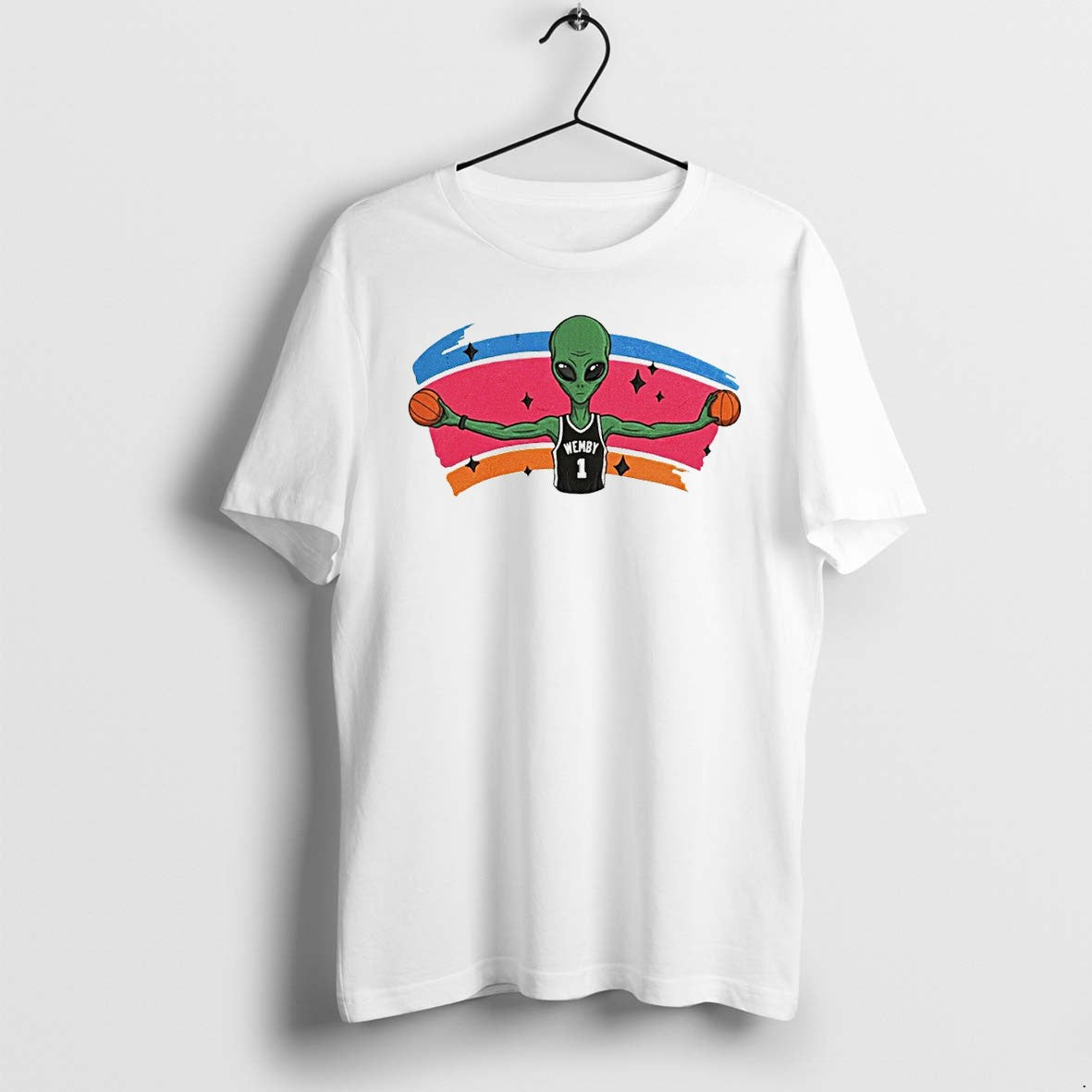 Original Victor Wembanyama Alien Basketball Player Wemby 1 Jersey Tshirts Jpg
