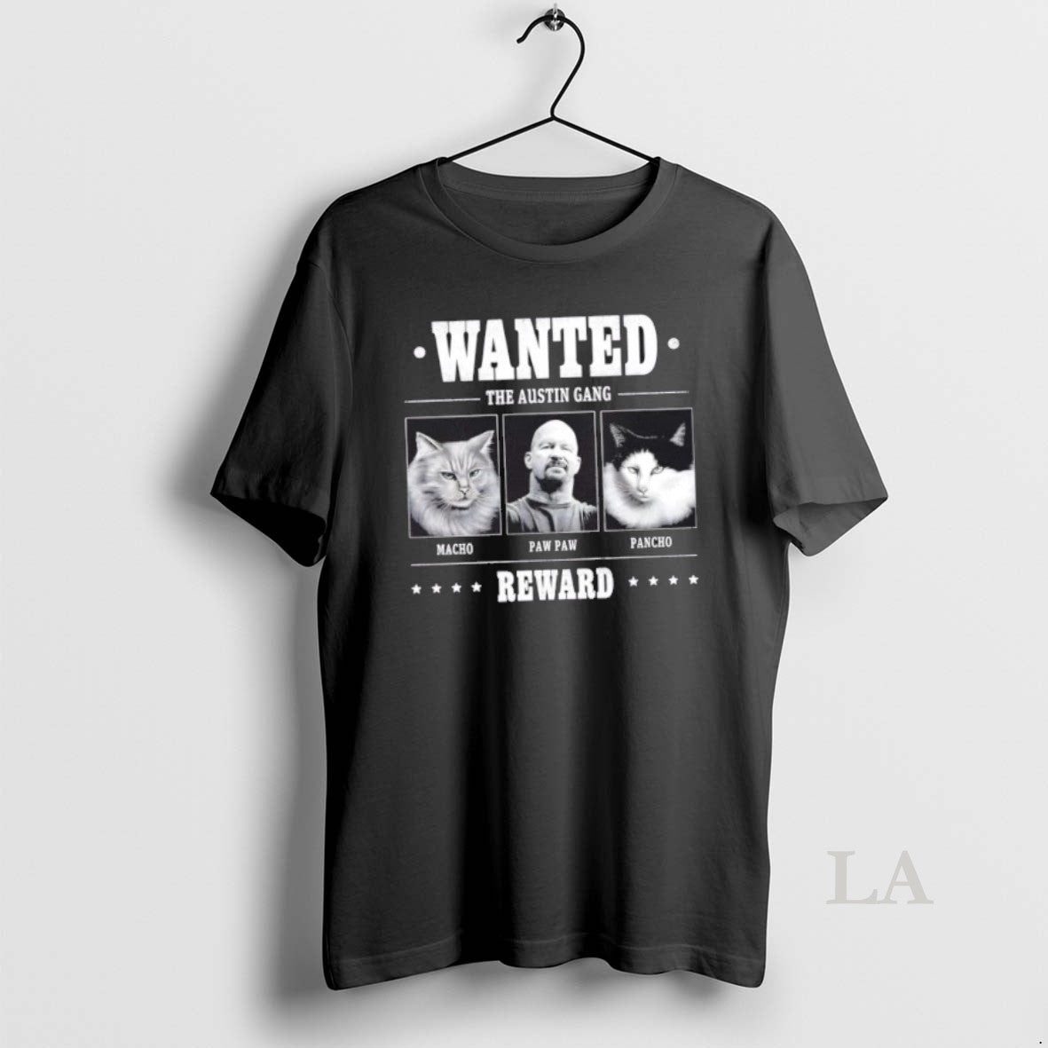 Original Wanted The Austin Gang Macho Paw Paw Pancho Reward T-Shirts, Hoodie, Sweatshirt | PopFlextees.com