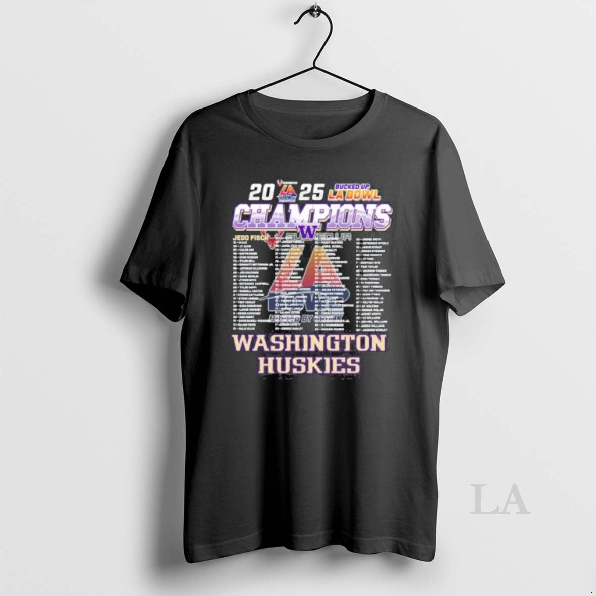 Original Washington Huskies 2025 Bucked Up La Bowl Champions Roster T-Shirts, Hoodie, Sweatshirt | PopFlextees.com