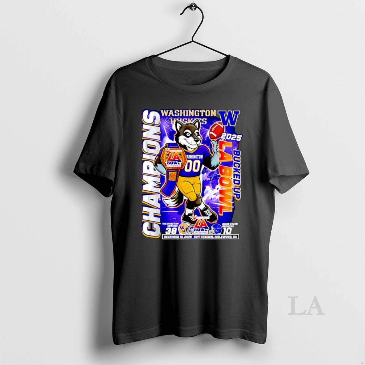 Original Washington Huskies Bucked Up La Bowl Champions 2025 Mascot T-Shirts, Hoodie, Sweatshirt | PopFlextees.com