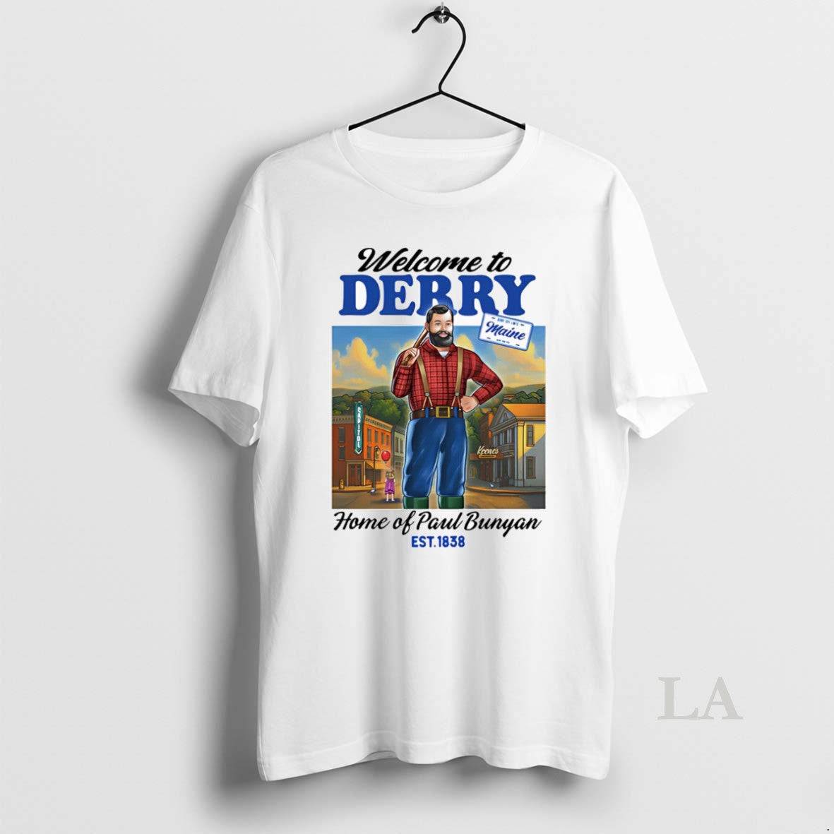 Original Welcome To Derry Home Of Paul Bunyan T-Shirts, Hoodie, Sweatshirt | PopFlextees.com