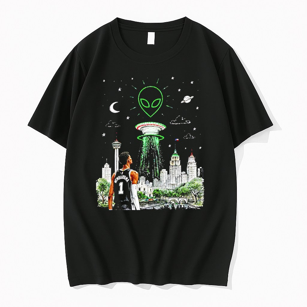 Original Wemby Alien Victor Wembanyama Space San Antonio Spurs Basketball 2026 Nba Finals Tshirts