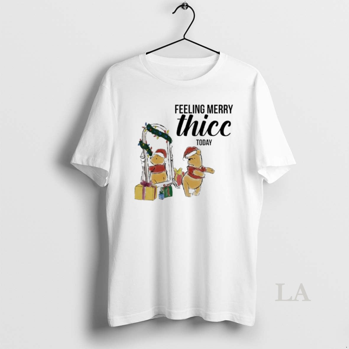 Original Winnie The Pooh Feeling Merry Thiccmas Today T-Shirts, Hoodie, Sweatshirt | PopFlextees.com
