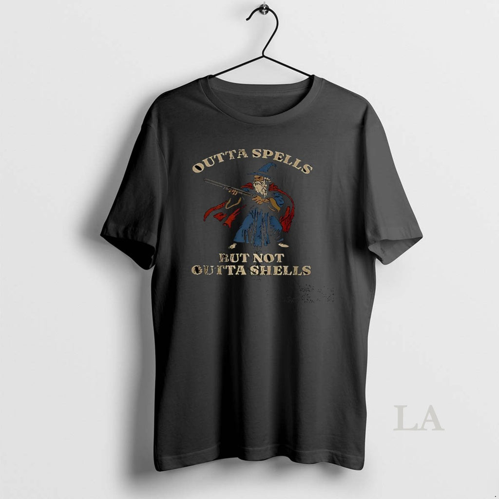 Original Wizard Fantasy Outta Spells But Not Outta Shells T-Shirts, Hoodie, Sweatshirt | PopFlextees.com