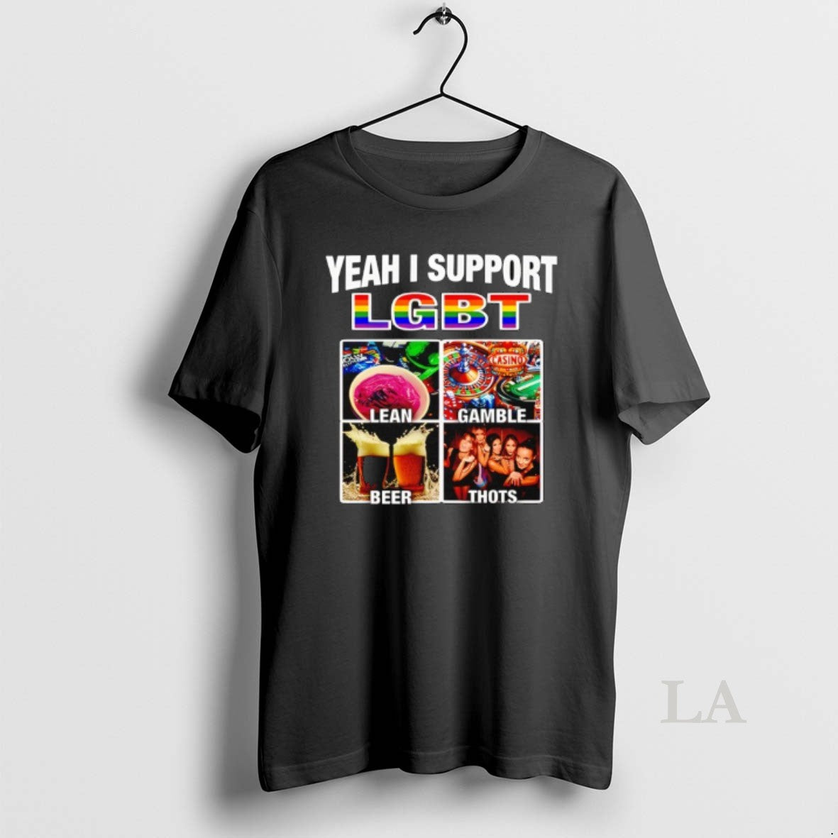 Original Yeah I Support Lgbt Casino Lean Gamble Beer Thots T-Shirts, Hoodie, Sweatshirt | PopFlextees.com