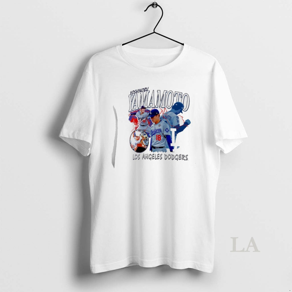 Original Yoshinobu Yamamoto Los Angeles Dodgers Montage Player Signature T-Shirts, Hoodie, Sweatshirt | PopFlextees.com
