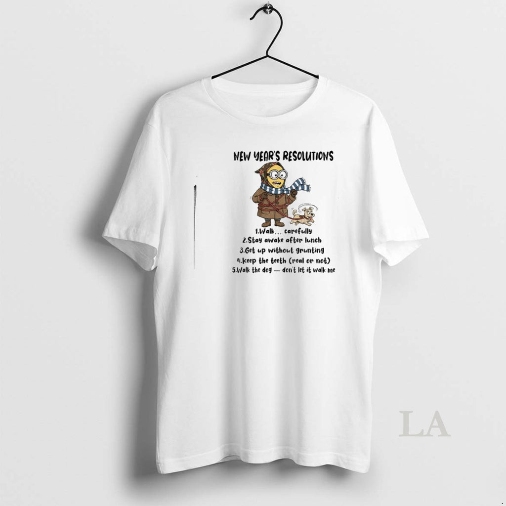 Original New Years Resolutions Walk Carefully Stay Awake After Lunch Get Up Without Grunting Christmas T-Shirts, Hoodie,...