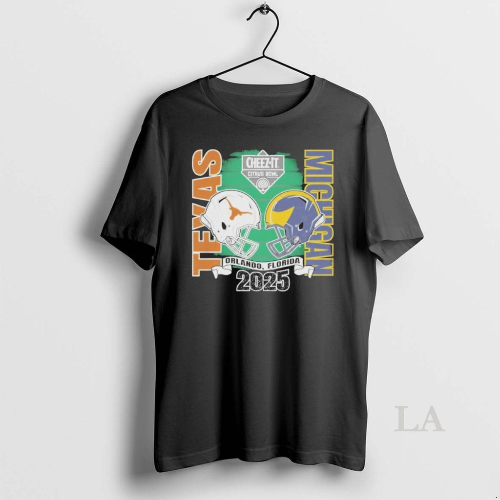 Original Texas Longhorns Vs Michigan Wolverines On 2025 At Cheez It Citrus Bowl Orlando Florida T-Shirts, Hoodie, Sweatshirt