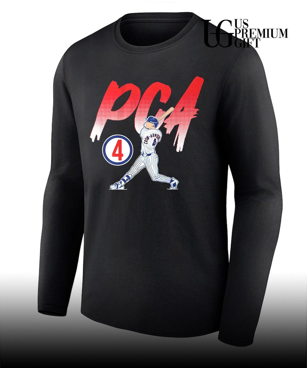 PCA Pete Crow-Armstrong 04 player Chicago Cubs baseball slugger swing shirt
