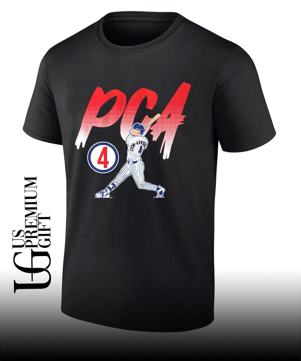 PCA Pete Crow-Armstrong 04 player Chicago Cubs baseball slugger swing shirt