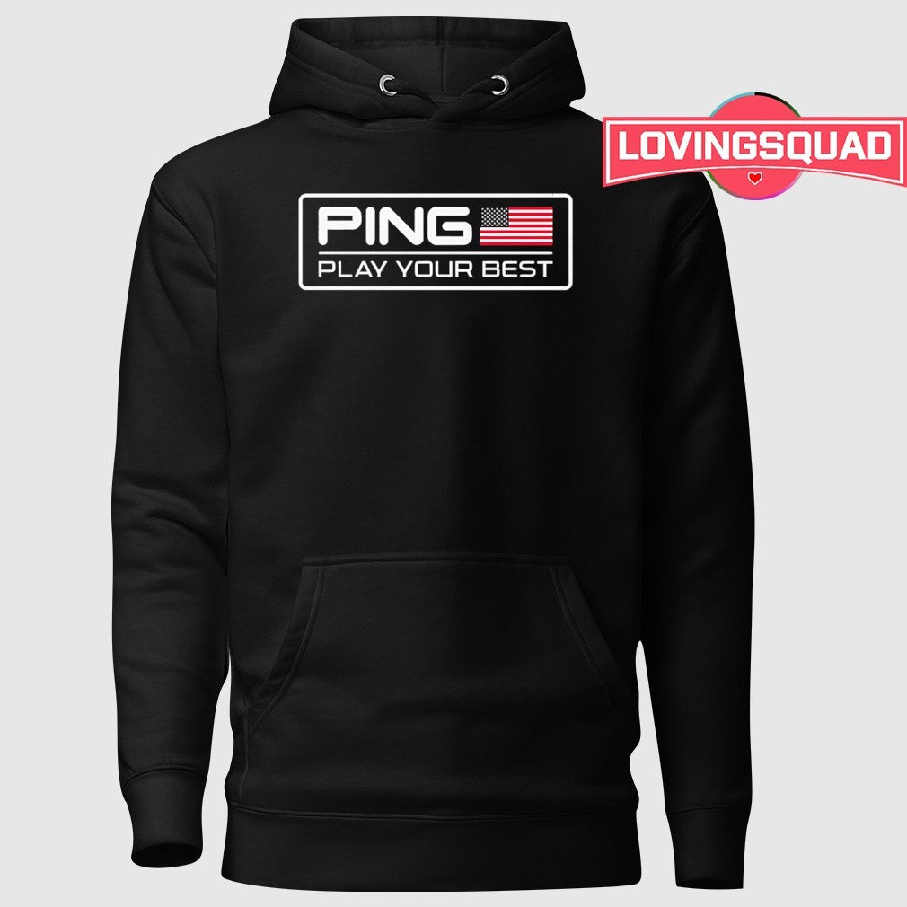 PING Play Your Best American Flag shirt