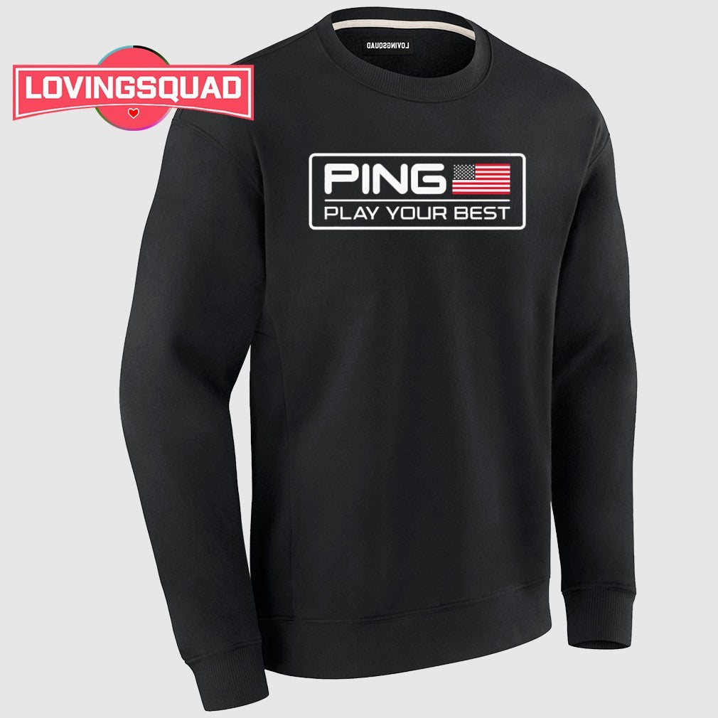PING Play Your Best American Flag shirt