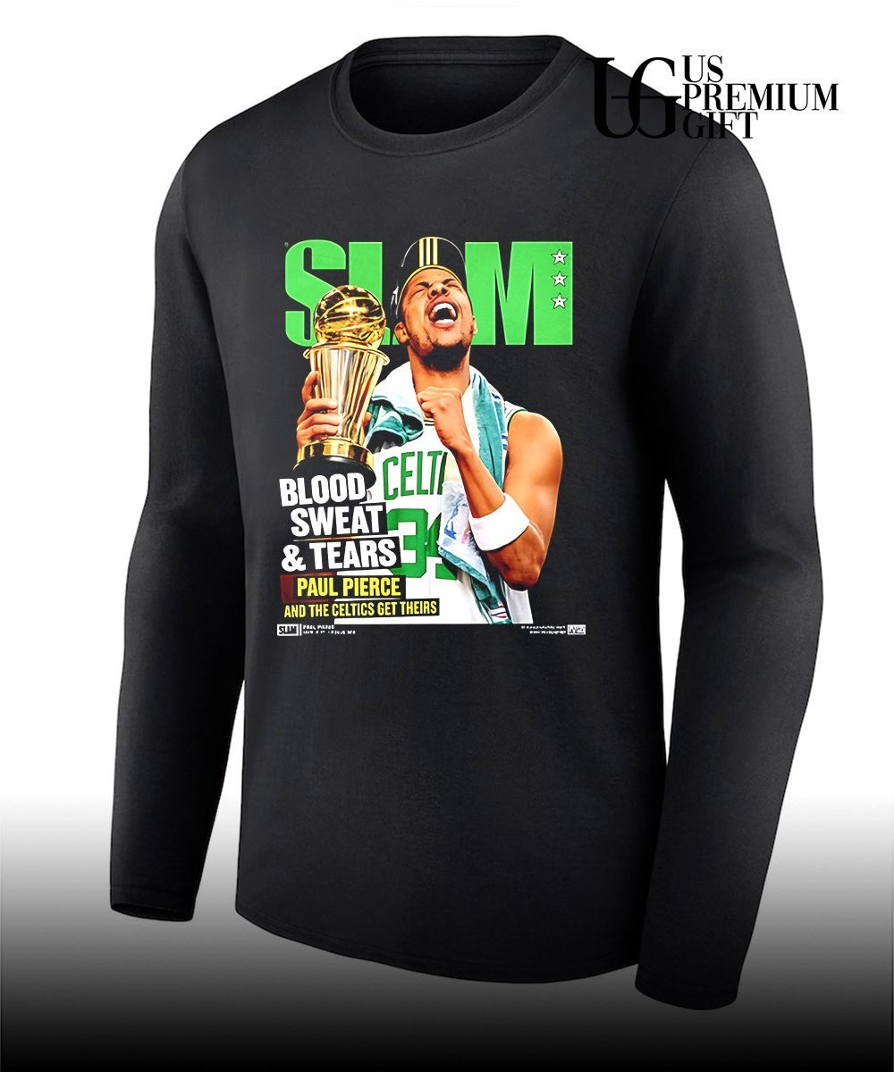 Paul Pierce Boston Celtics NBA SLAM Hardwood Blood Sweat and Tears shirt