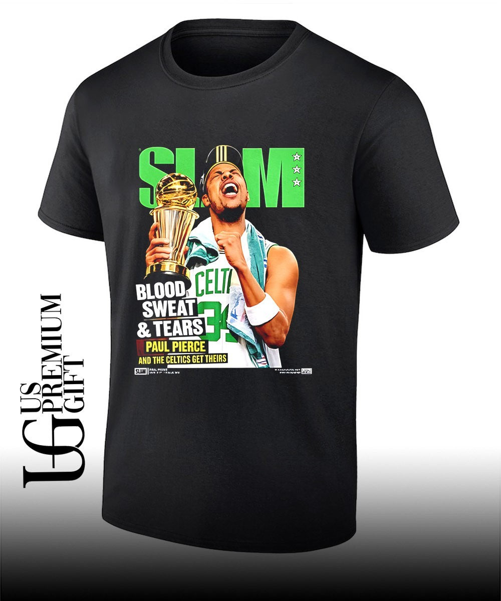 Paul Pierce Boston Celtics NBA SLAM Hardwood Blood Sweat and Tears shirt
