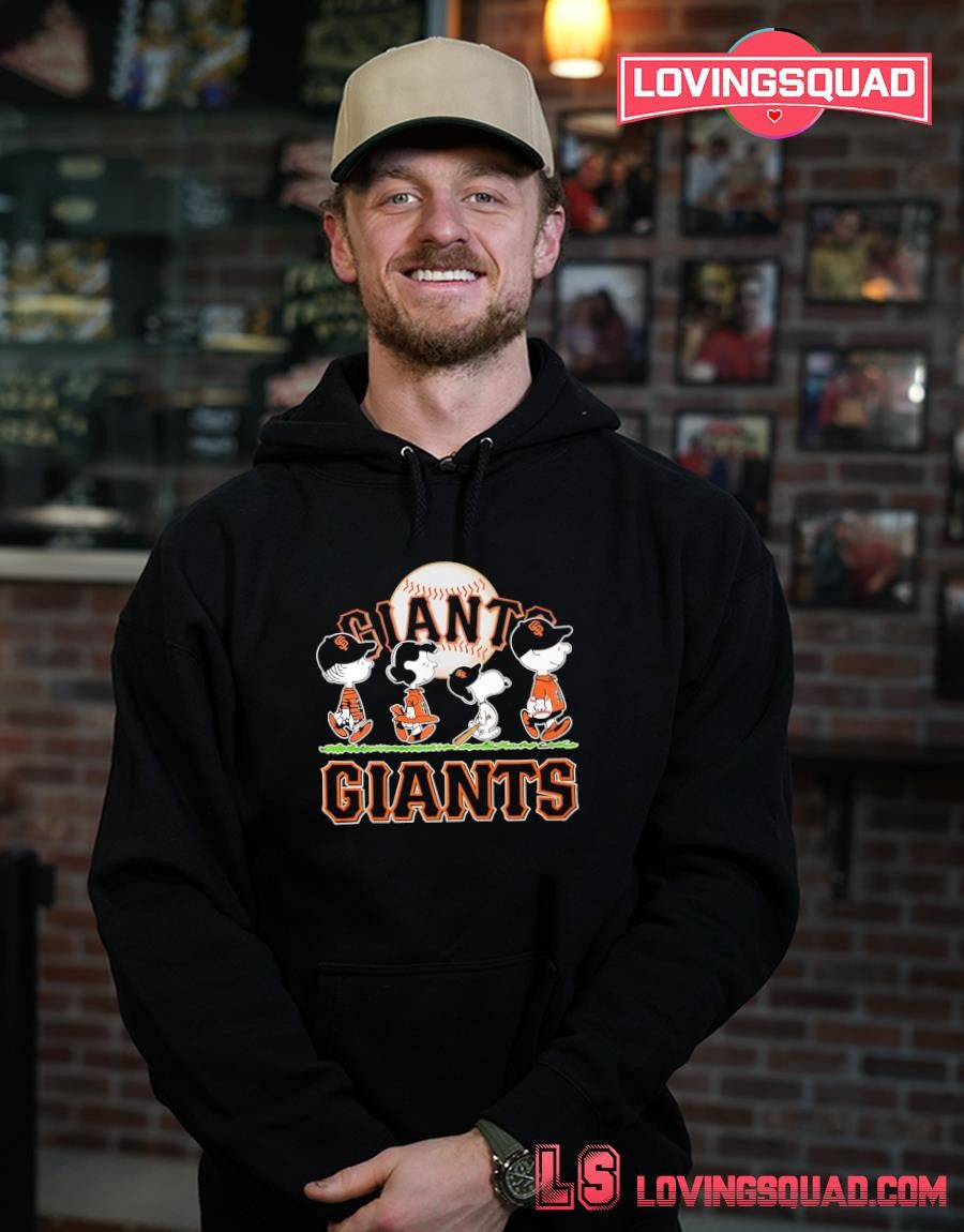 Peanuts characters x San Francisco Giants team shirt