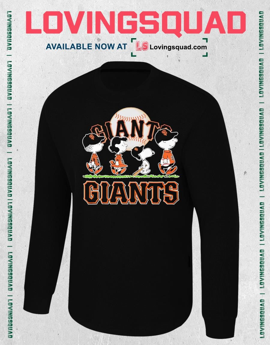 Peanuts characters x San Francisco Giants team shirt