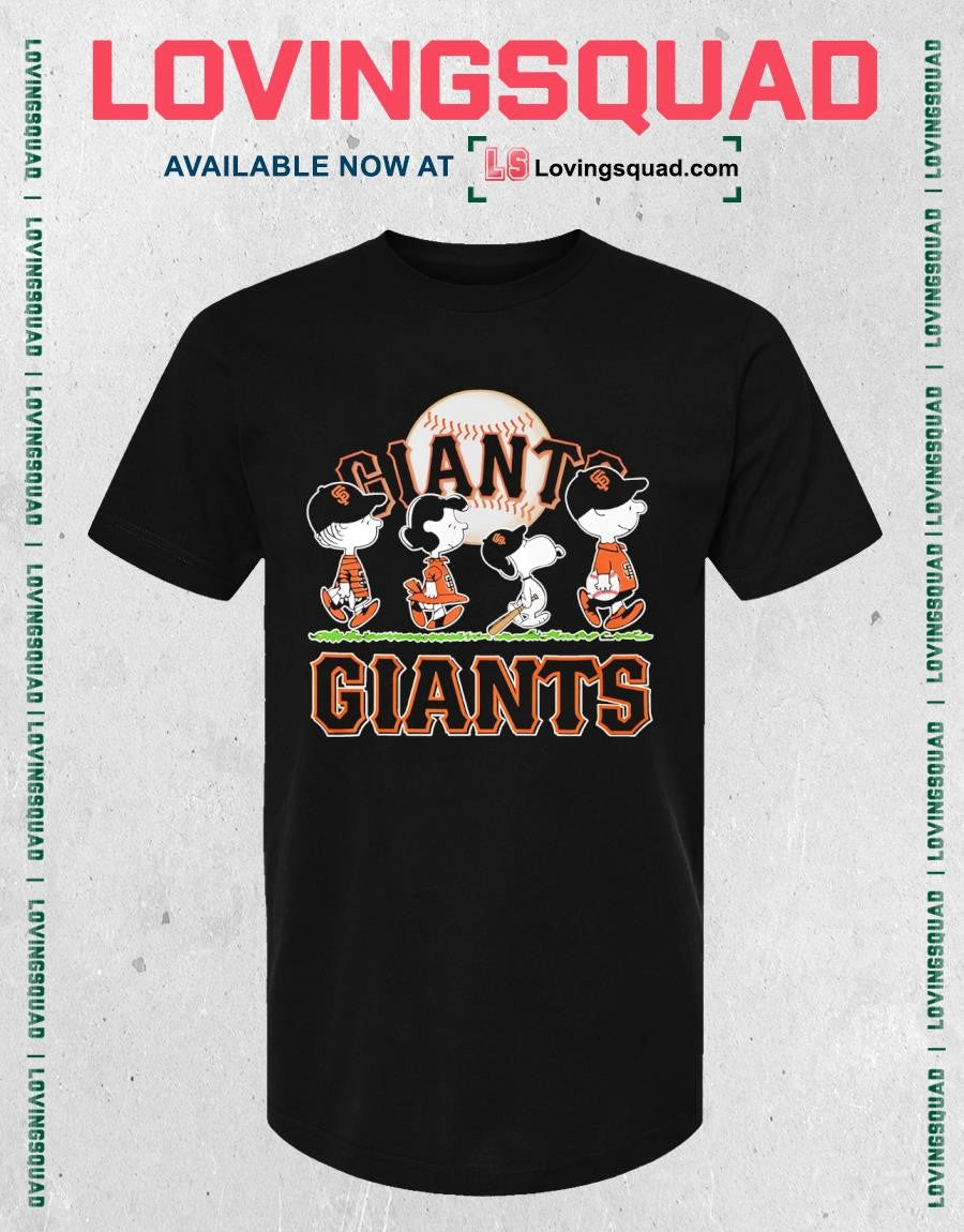 Peanuts characters x San Francisco Giants team shirt