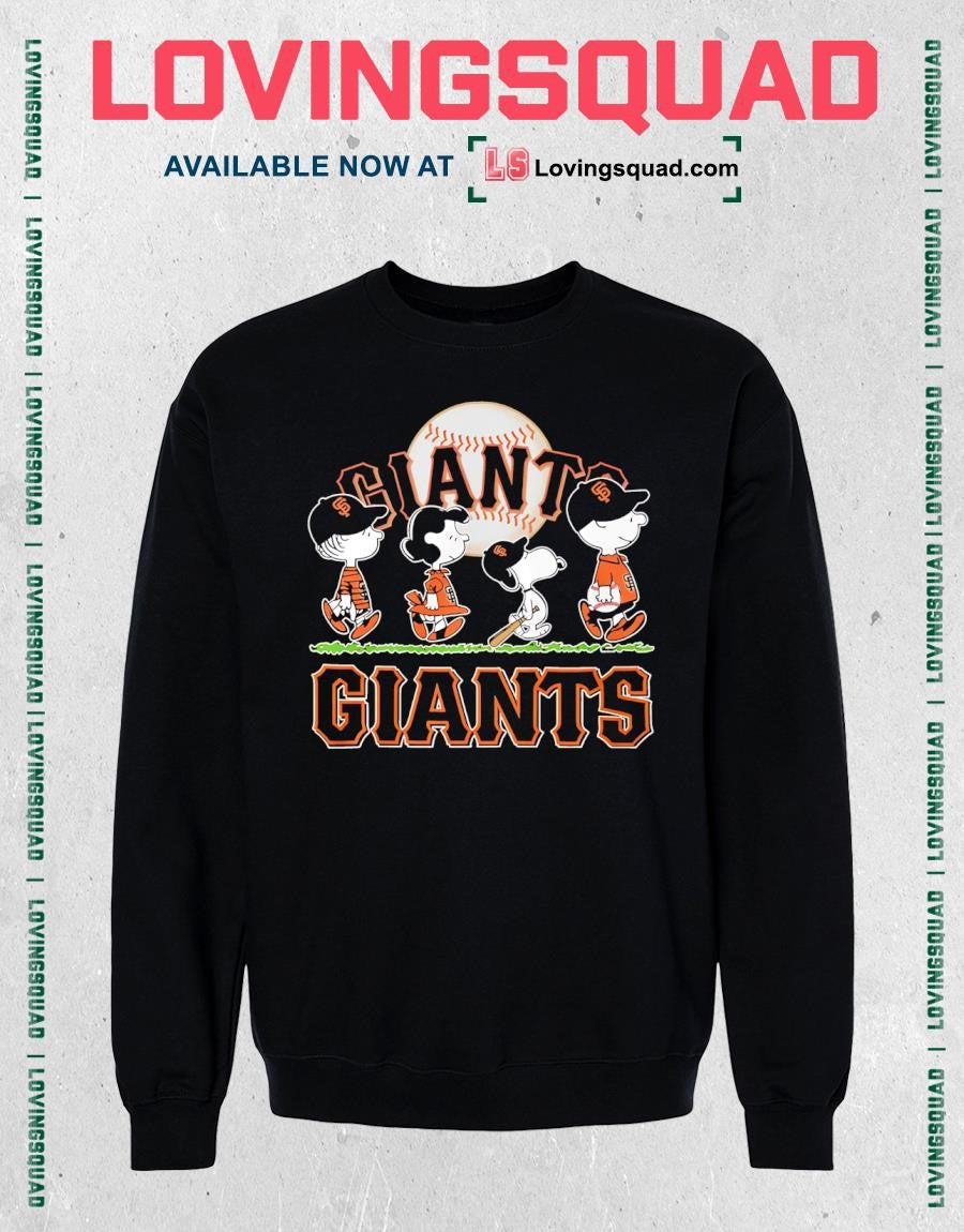 Peanuts characters x San Francisco Giants team shirt