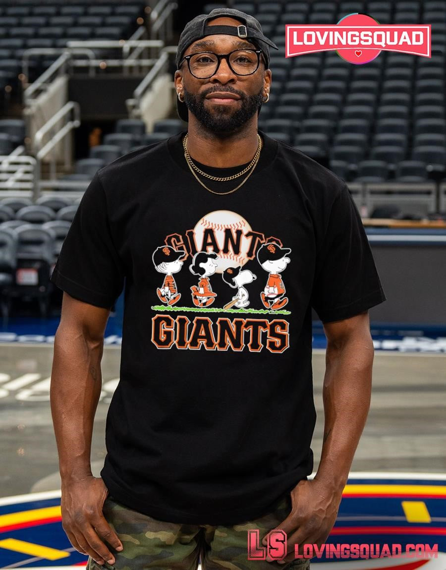 Peanuts characters x San Francisco Giants team shirt