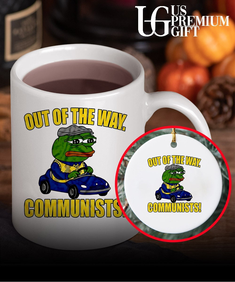 Pepe Frog out of the way communists the frog driving car shirt