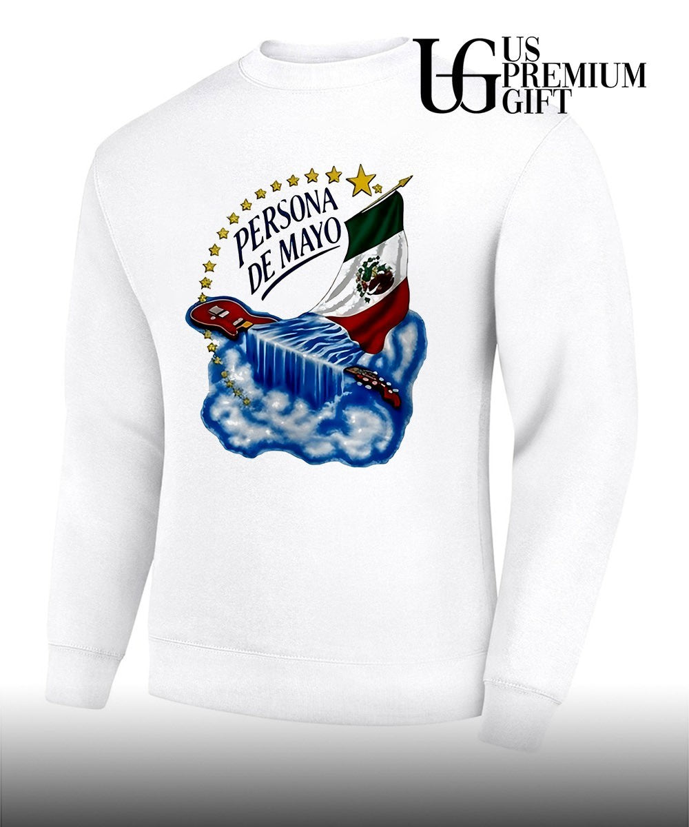 Persona de Mayo Mexican flag Guitar Waterfall Stars shirt