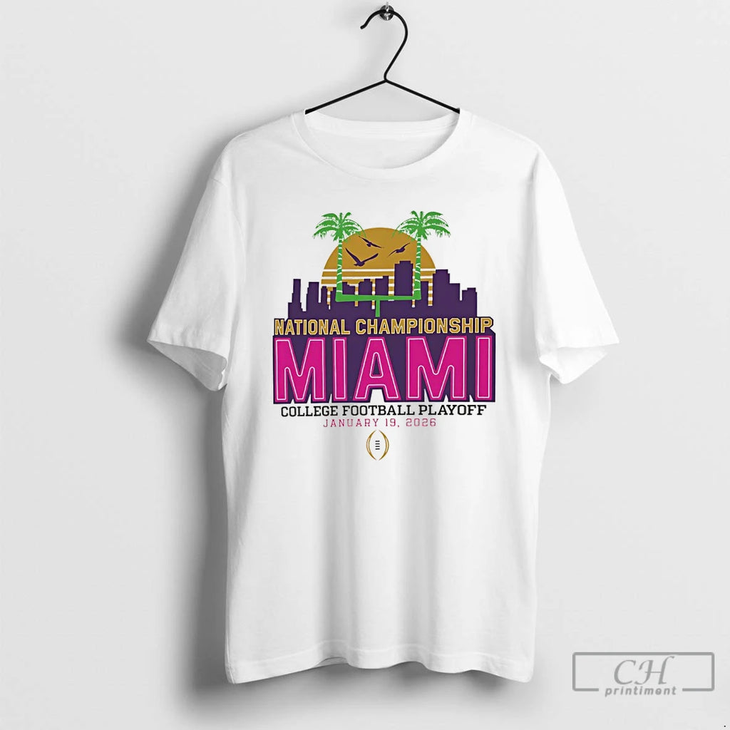 Premium 2025 26 College Football Playoff National Championship Miami Vintage T-Shirts, Hoodie, Sweatshirt | PopFlextees.com