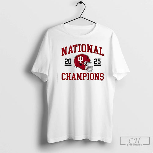 Premium 2025 Cfp National Champions Indiana Football Helmet T-Shirts, Hoodie, Sweatshirt | PopFlextees.com