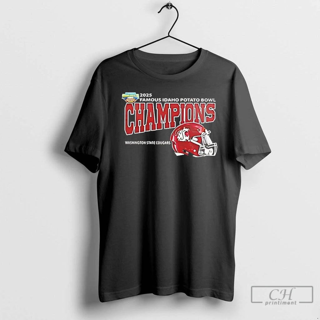 Premium 2025 Famous Potato Bowl Champions Washington State Cougars T-Shirts, Hoodie, Sweatshirt | PopFlextees.com