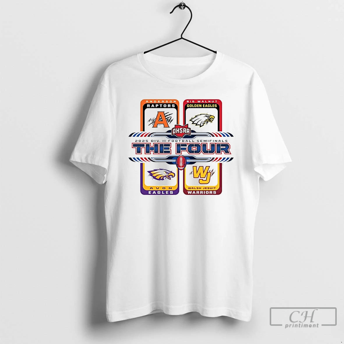 Premium 2025 Ohsaa Division 2 Football State Semi Finals The Four Ornaments T Shirts Sweater Hoodie, Sweatshirt