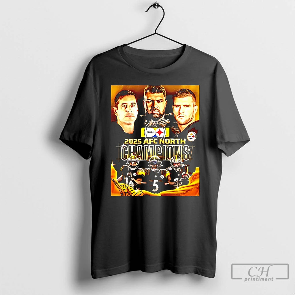 Premium 2025 Steelers Afc North Champions T-Shirts, Hoodie, Sweatshirt | PopFlextees.com
