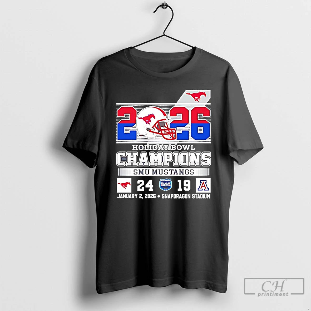 Premium 2026 Holiday Bowl Champions Smu Mustangs Bowl Jan 2 Snapdragon Stadium T Shirts Sweater Hoodie, Sweatshirt