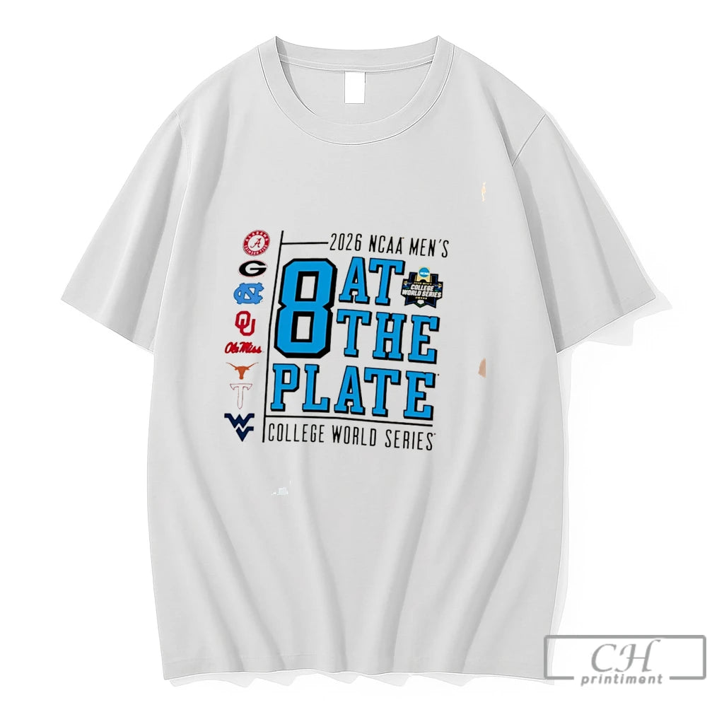 Premium 2026 Ncaa Mens College World Series 8 At The Plate Tee T Shirts Sweater