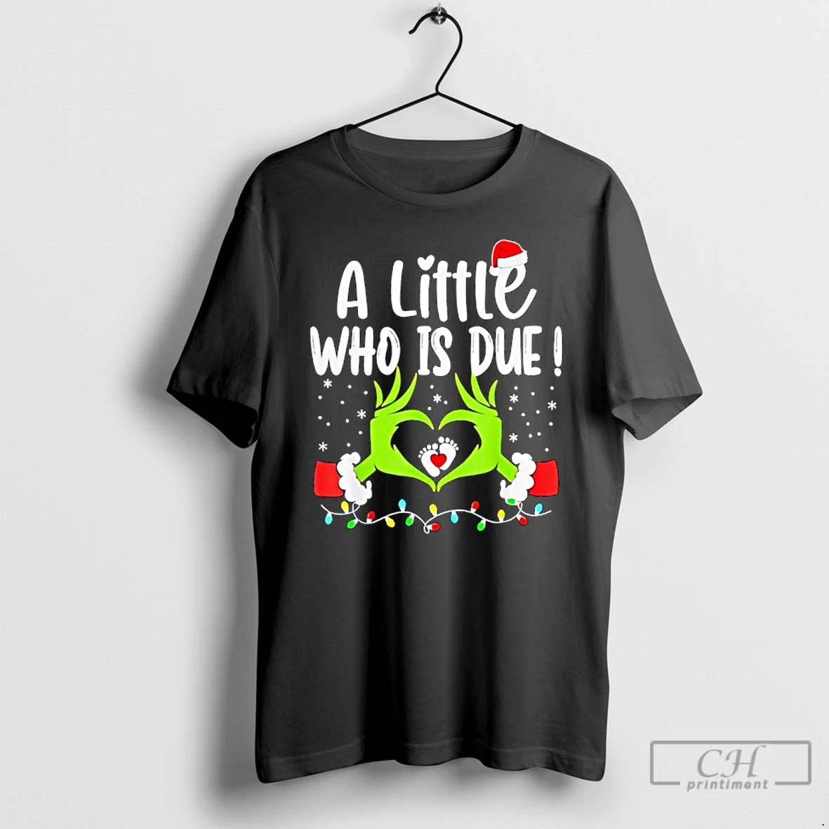 Premium A Little Who Is Due Pregnancy Christmas Announcement T-Shirts, Hoodie, Sweatshirt | PopFlextees.com