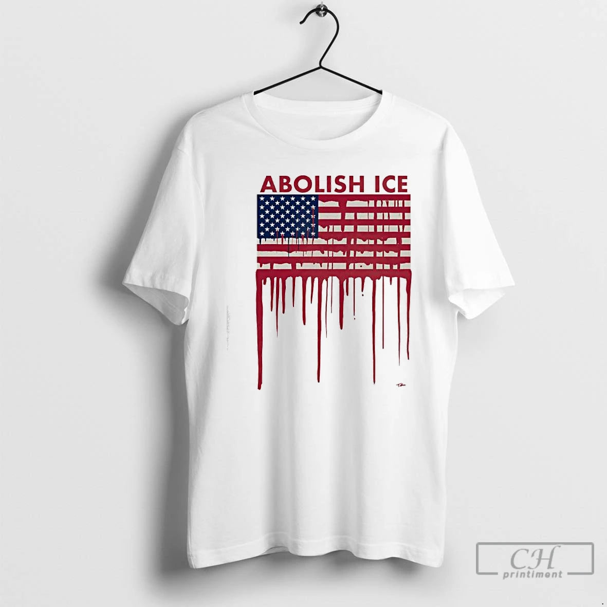 Premium Abolish Ice American Flag Blood T-Shirts, Hoodie, Sweatshirt | PopFlextees.com