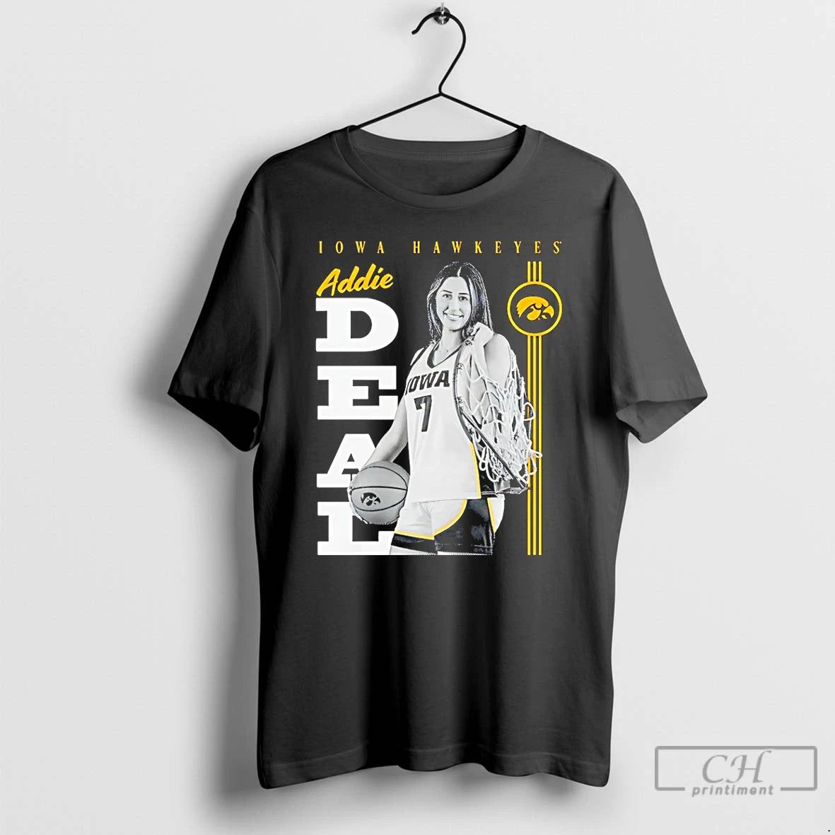 Premium Addie Deal Iowa Hawkeyes Portrait T-Shirts, Hoodie, Sweatshirt | PopFlextees.com