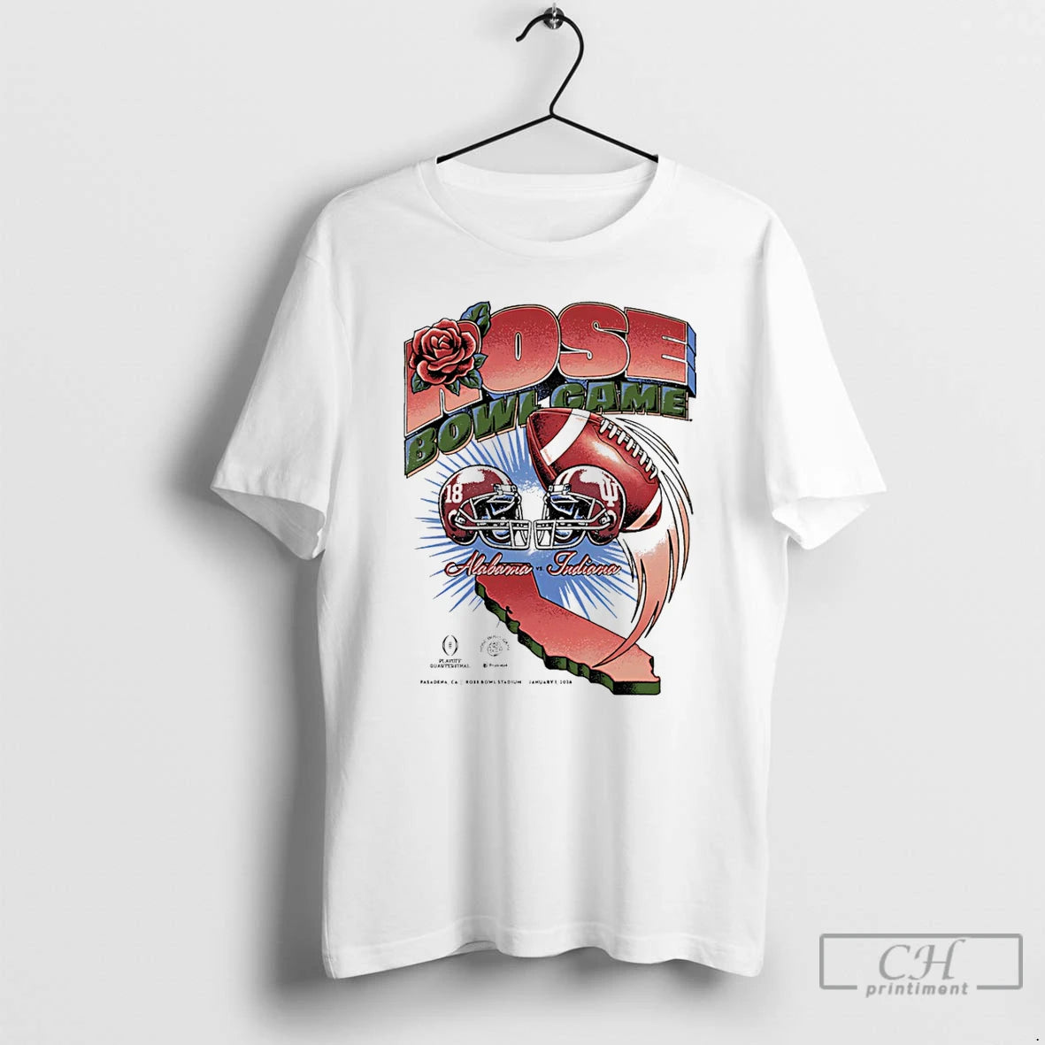 Premium Alabama Vs Indiana Rose Bowl Game 2026 Vintage Matchup T-Shirts, Hoodie, Sweatshirt | PopFlextees.com
