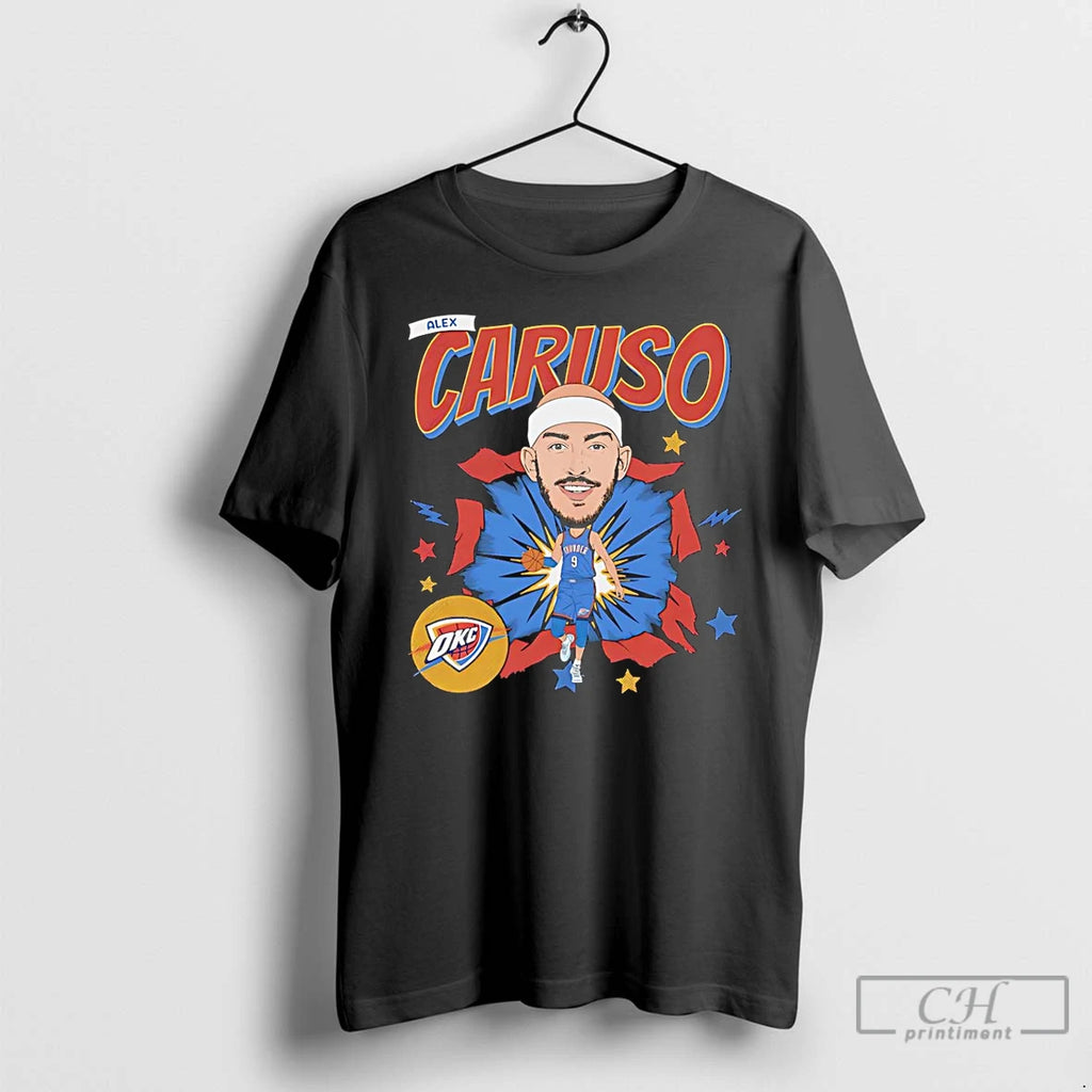 Premium Alex Caruso Oklahoma City Thunder Basketball Player Caricature T-Shirts, Hoodie, Sweatshirt | PopFlextees.com