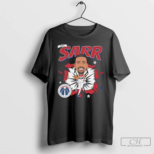 Premium Alex Sarr Washington Wizards Basketball Player Caricature T-Shirts, Hoodie, Sweatshirt | PopFlextees.com