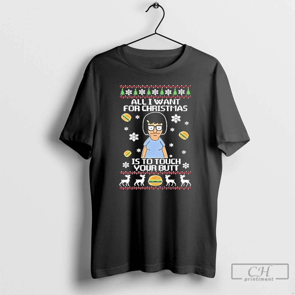 Premium All I Want For Christmas Is To Touch Your But T-Shirts, Hoodie, Sweatshirt | PopFlextees.com